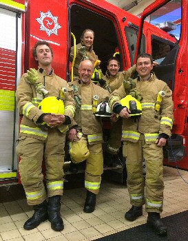 Team members, from left, Rod Clayton, Mark Cleator, Clio Swales, Richie Sims and Sam Quilleash