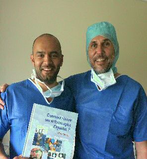 Photo caption: Adnan (left) with Dr Olivier Courage.