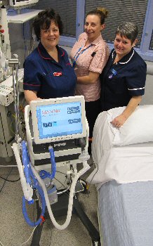 Picture shows, from left, Julie Webb (senior sister), Claire Ollerton (health care assistant) and Karen Rigby (critical care nurse).