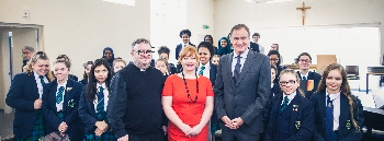 Picture attached ? Front - right to left: Father Michael Fitzsimons - Nugent Chair, Normandie Wragg - Nugent CEO, Phil Thompson - Nugent Patron