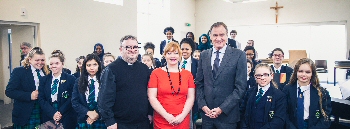 Picture attached – Front - right to left: Father Michael Fitzsimons - Nugent Chair, Normandie Wragg - Nugent CEO, Phil Thompson - Nugent Patron