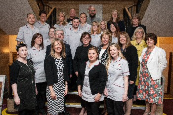 Photo: Cheshire and Wirral’s Trainee Nursing Associates with senior staff from their respective Trusts, Health Education England and The University of Chester