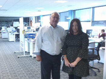 Janette Williamson with Russell Taylor Group boss Peter Russell