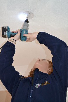 Staff fitted smoke alarms for some residents as part the Walton campaign.