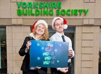 Yorkshire Building Society colleagues are supporting homeless young people into homes of their own this Christmas (L-R Michelle Wright & Adam Waterfall)