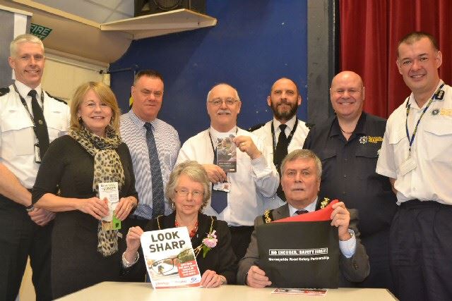 St Helens Mayor Councillor Joe Pearson at the Rainhill Senior Road Users event with the Mayoress Sylvia Pearson.