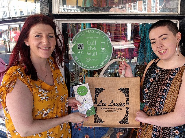 Emily Ghazarian (L) with Courtney Dean (R) from Lee Louise. Courtney works in the shop and also voiced their talking point...