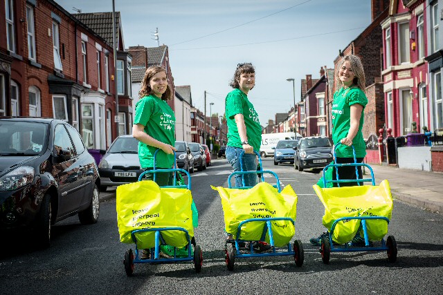 L-R Jennifer Brown, Helen Davison and Emma Hart from Liverpool Guild of Students.