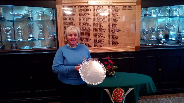 Janet Melville at the Lancashire Senior Championships held this year at Hesketh Golf Course, Southport.