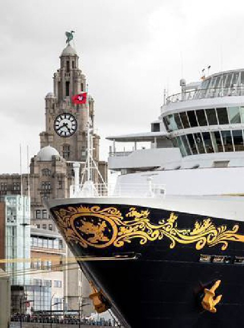 Fairies across the Mersey - The Disney Cruise Ship sails into Liverpool 