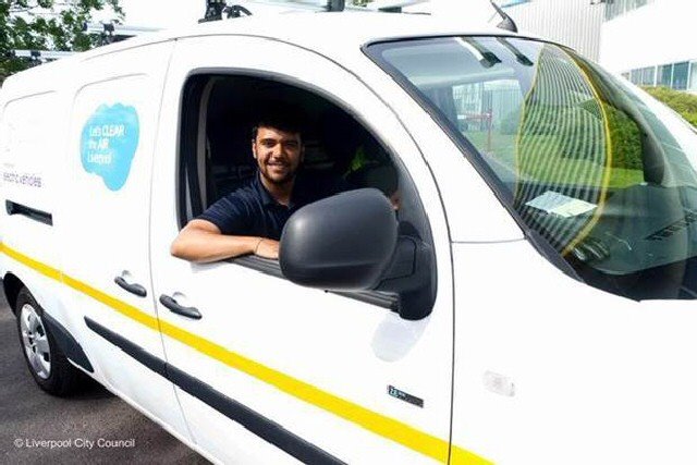 Green Van Man Pest Control officer Ivan Jenkins tries out his new electric van.