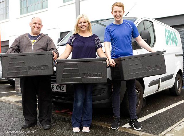 Food for thought: Karl Sheeran, Laura Hankey and Leigh Sheridan from Can Cook get ready to deliver meals to Liverpool children during the summer break.