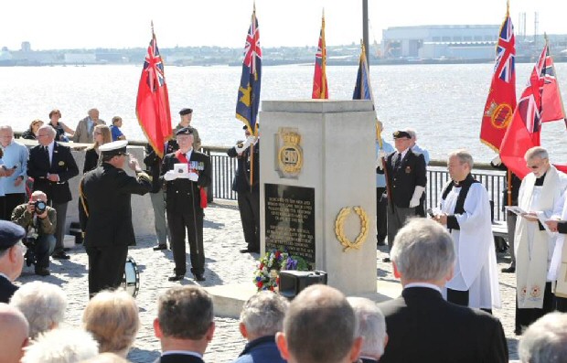 Remembering:- A previous Merchant Navy Day wreath laying in Liverpool