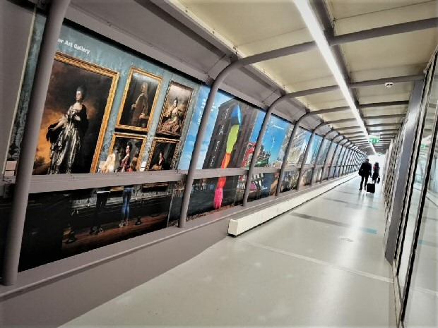 LJLA' s International Arrivals corridors and baggage reclaim area showcasing the best of the Region.