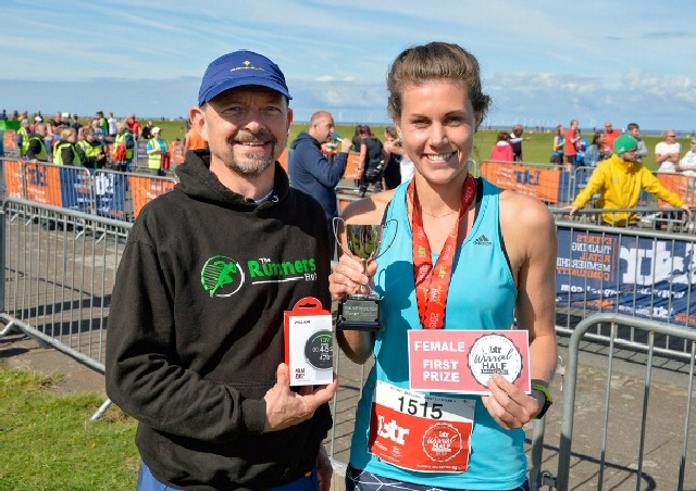 ndrew Parkinson and Ffion Hughes also won a Polar running watch, donated by The Runners Hub in Heswall and presented by Antony Dala.