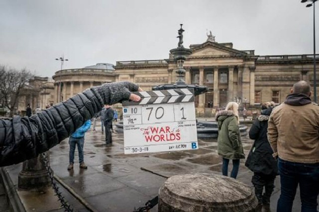 Action! The War of the Worlds filming on William Brown Street  Mammoth Screen, Ben Blackall