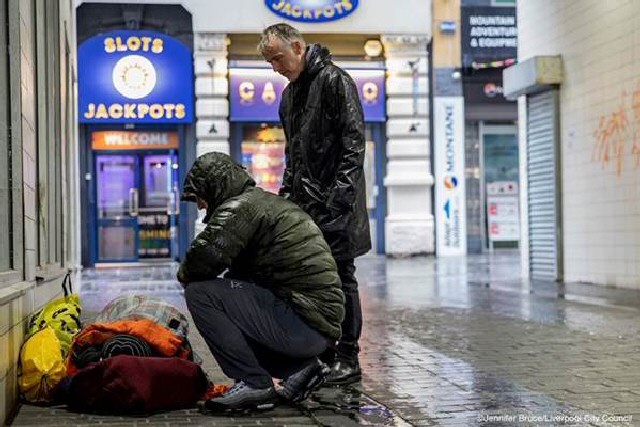 City Council Outreach Workers are encouraging people off the Liverpool's streets.