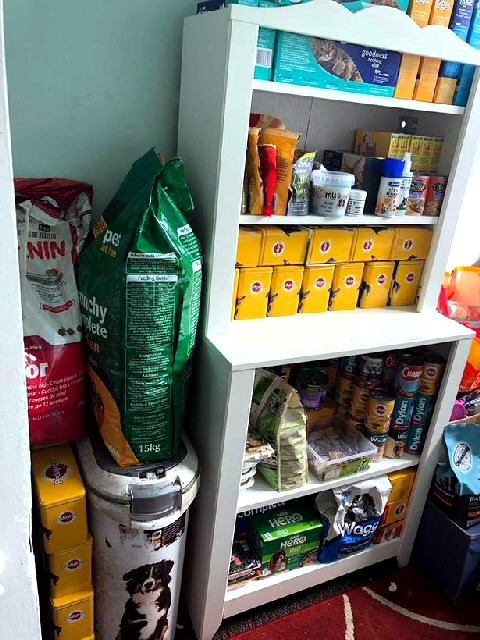 Some of the food in the food bank.