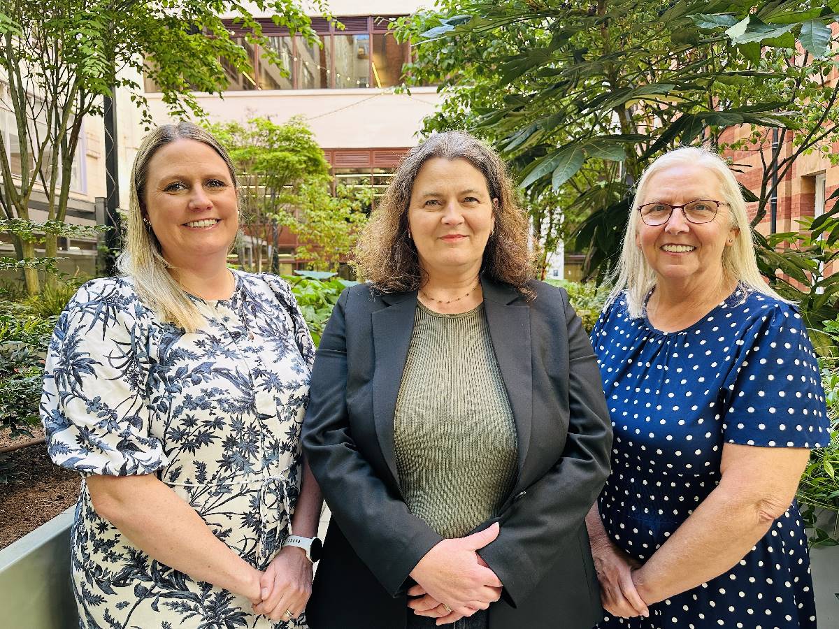 LtoR; Claire Pattison from Manchester Metropolitan University, Ruth Hailwood fromMade Smarter and Dr Ann Mulhaney from the University of Salford.