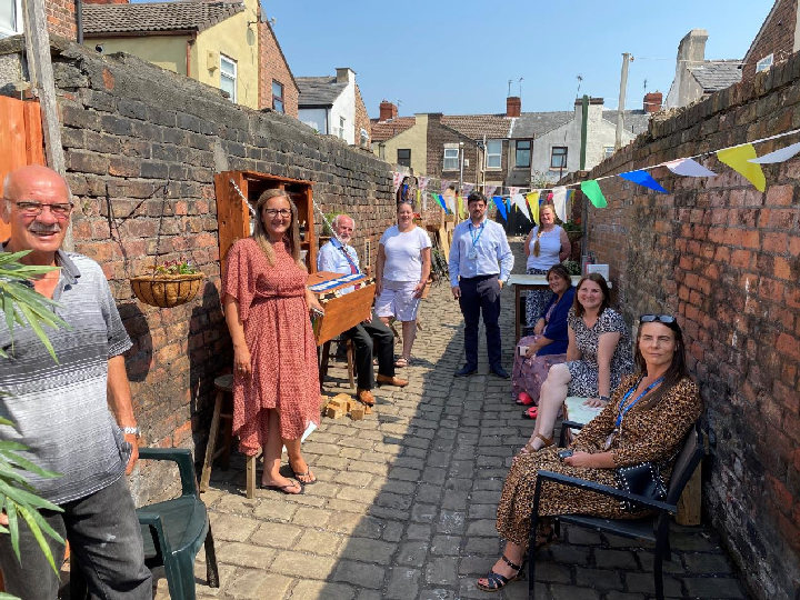 Cllr Trish Hardy, Cllr John Kelly, Ward Member for Litherland, (Jenny and Helen) Residents of Rufford Community Garden, Kerry Pavey, Area Coordinator for Sefton Council and Gary Brennan, Operations Manager for Sefton Council.